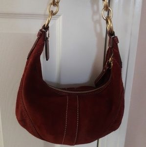 Coach shoulder  bag, burgundy.